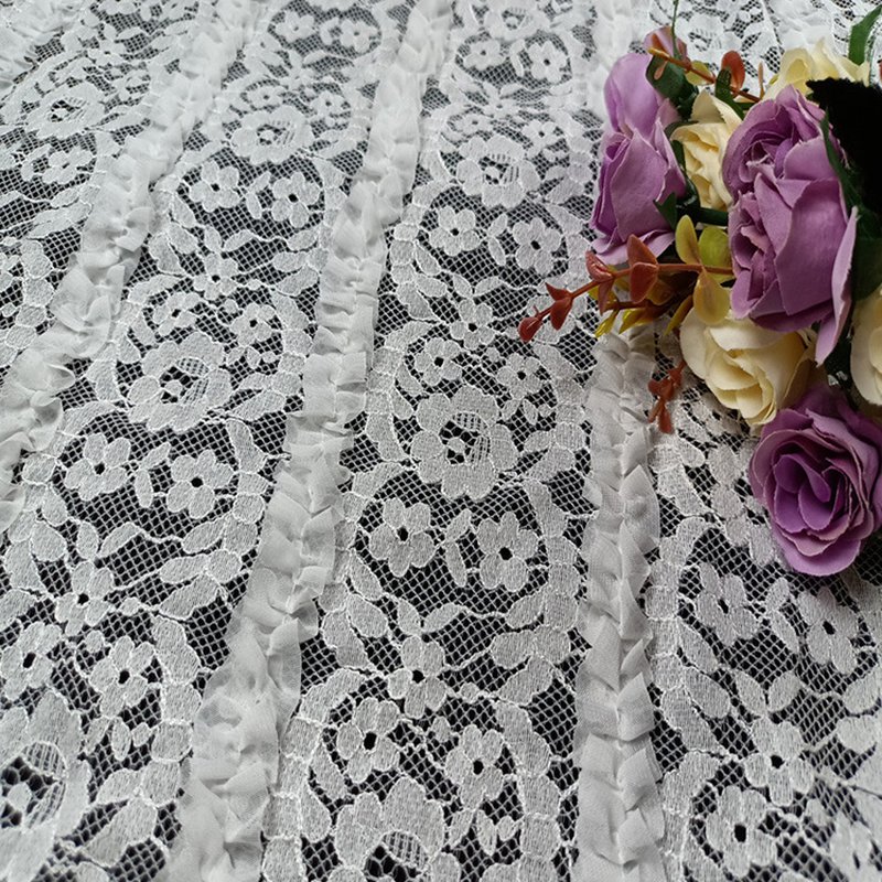 Lace Fabric Small Floral Nylon for Women's Wear Wholesale Supplier 4